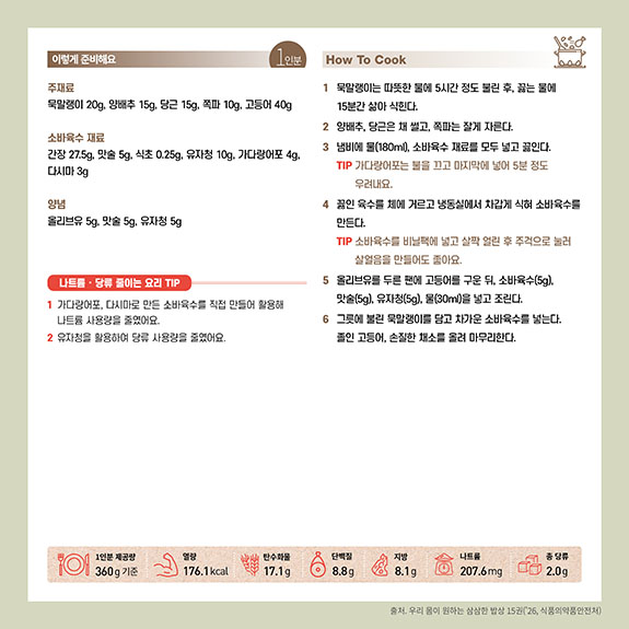 K-퓨전 건강요리「삼삼한 밥상」